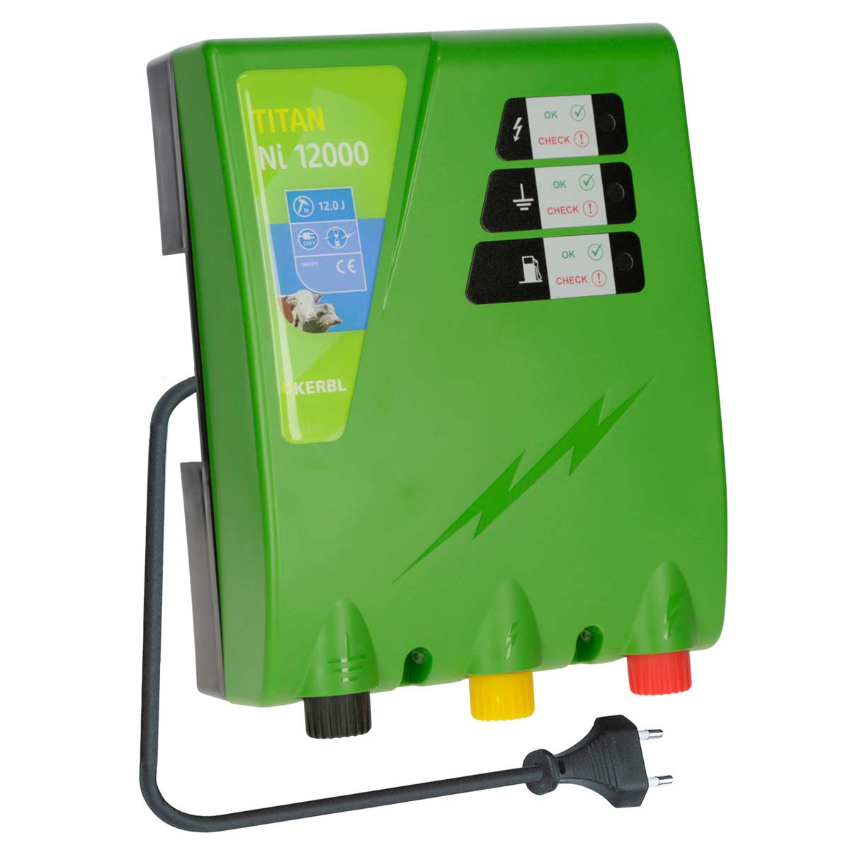 Kerbl TITAN Ni 12000 electric fence energiser 230V, 12 joules