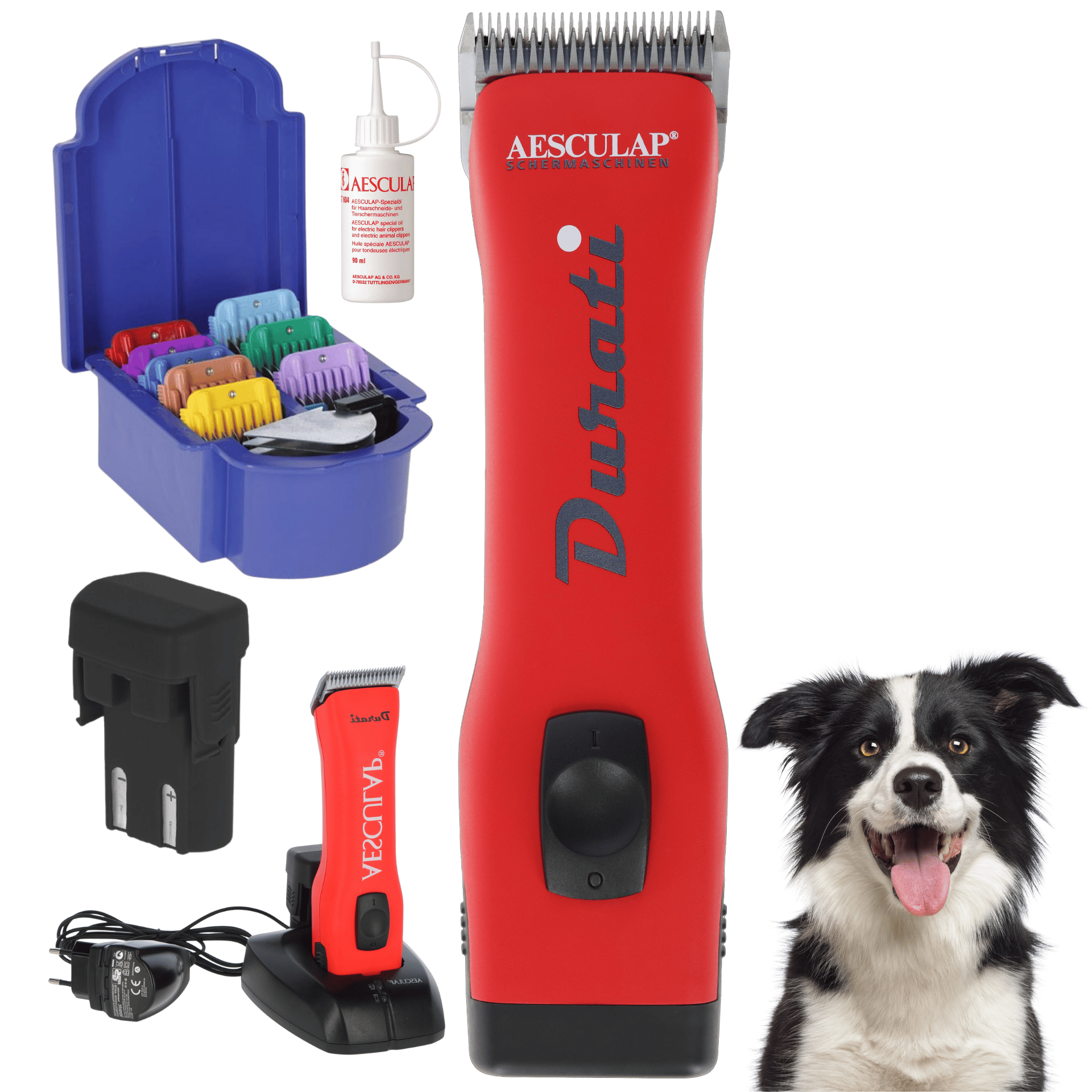 Aesculap Durati Clipper battery with attachment comb set