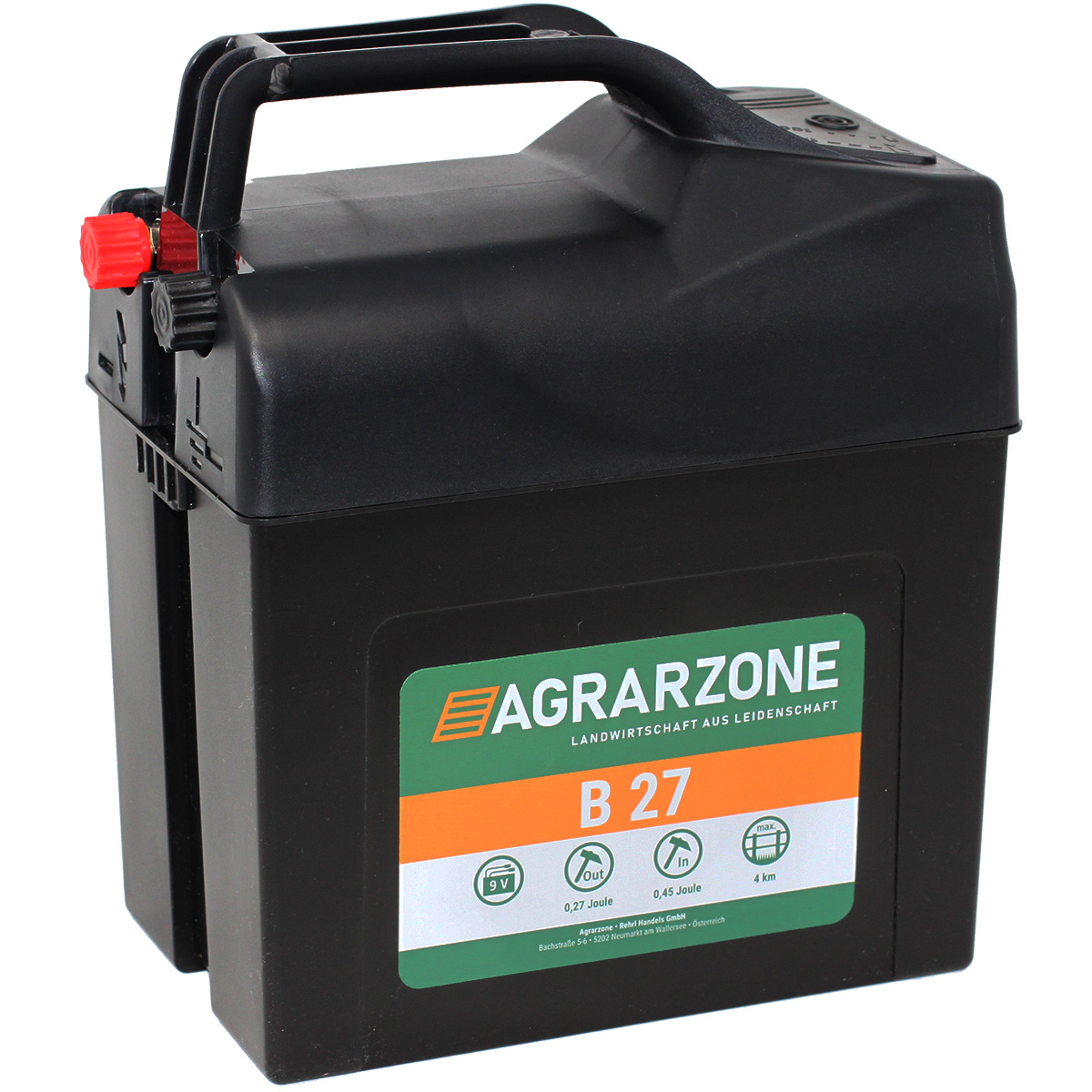 Agrarzone B27 electric fence energiser 9V, 0,45 joules