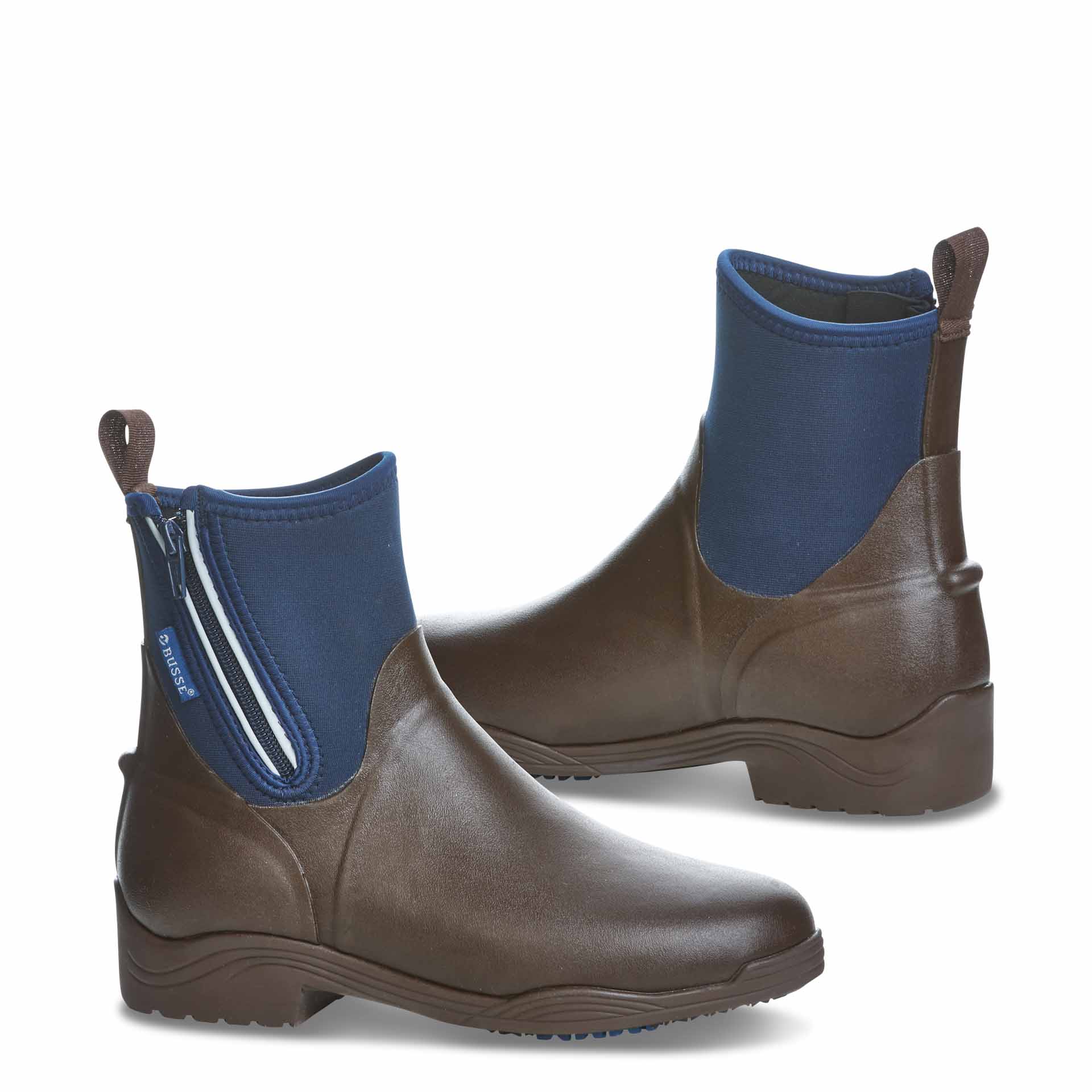 BUSSE Jodhpur Mud Boots CALGARY, brown/navy 36 brown/navy