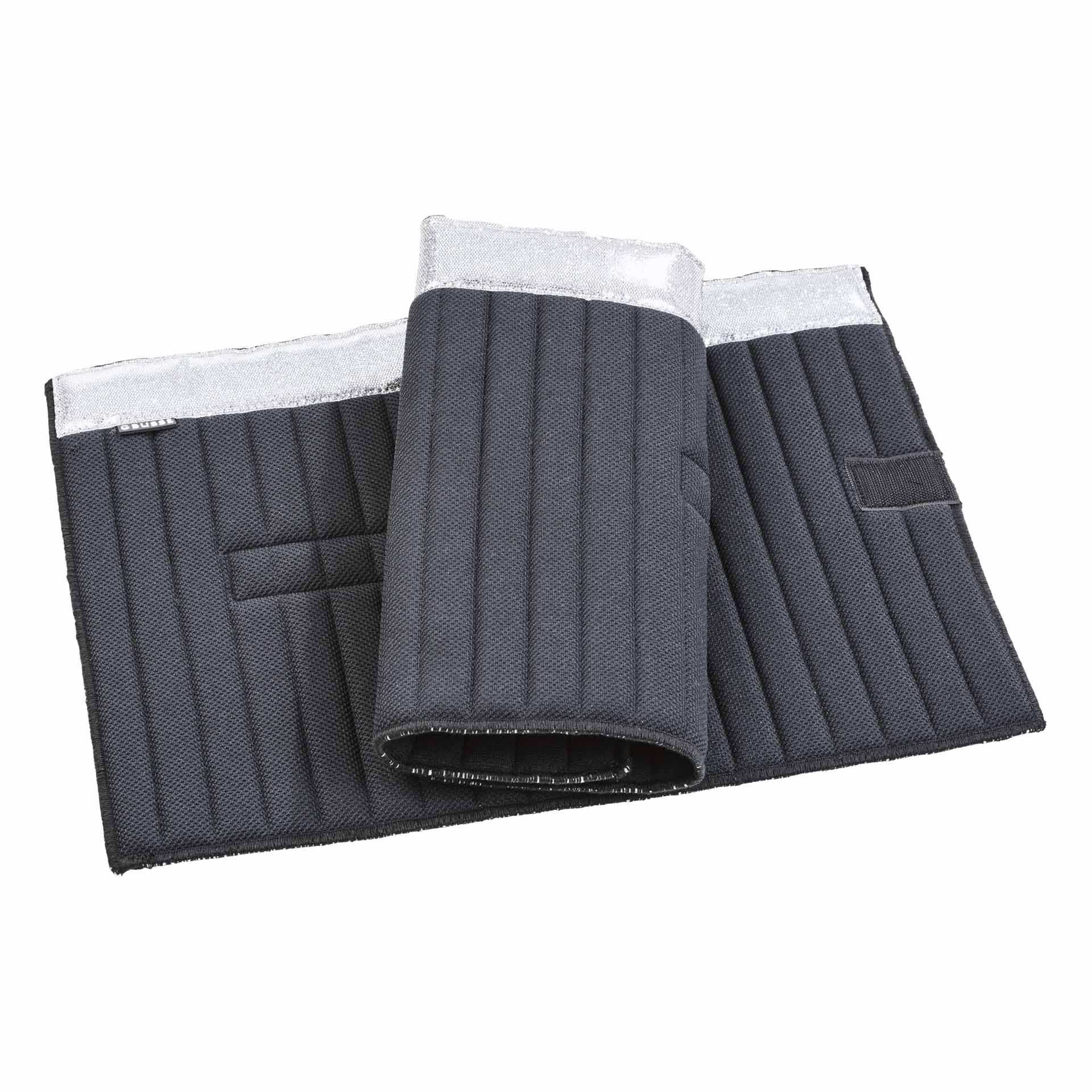 BUSSE Leg Wraps KLETT GLITTER 45x45 black silver