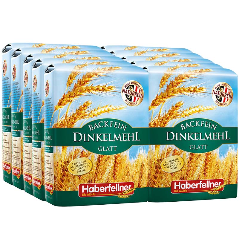 10x 1 kg Haberfellner Spelt Flour Type 630 / W700