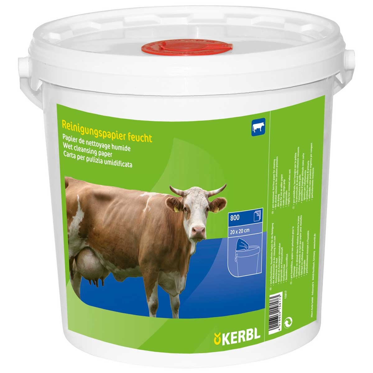 Udder towels wet 20 x 20 cm 800 towels / bucket