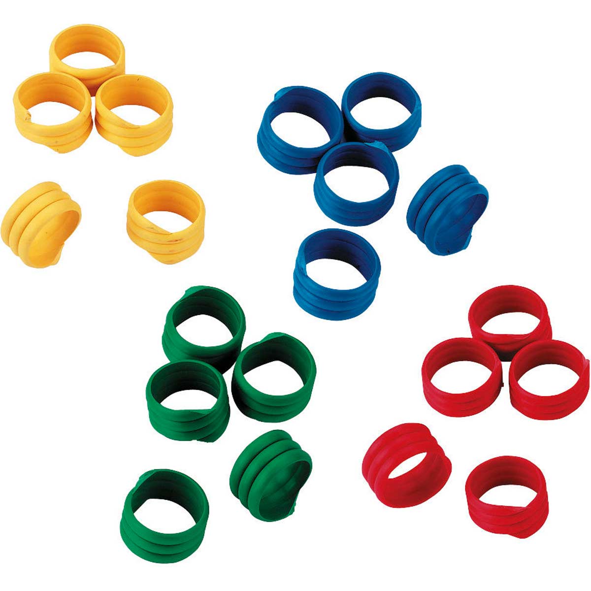 100x Spiral leg bands 12 mm