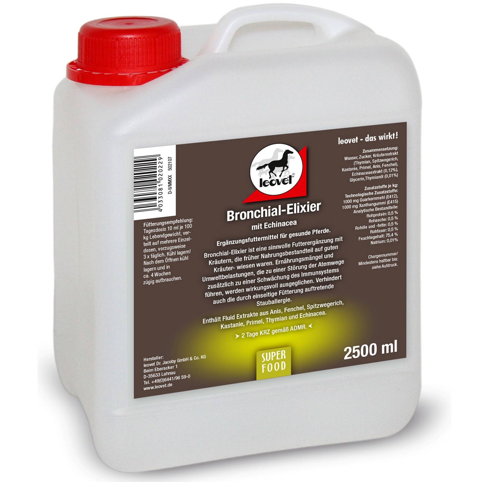 Leovet Respiratory Syrup Canister 2,5 L
