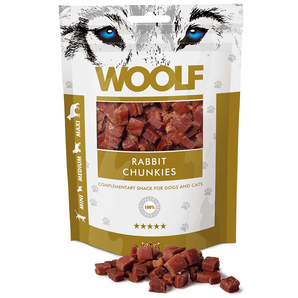 Woolf Dog treat rabbit chunkies