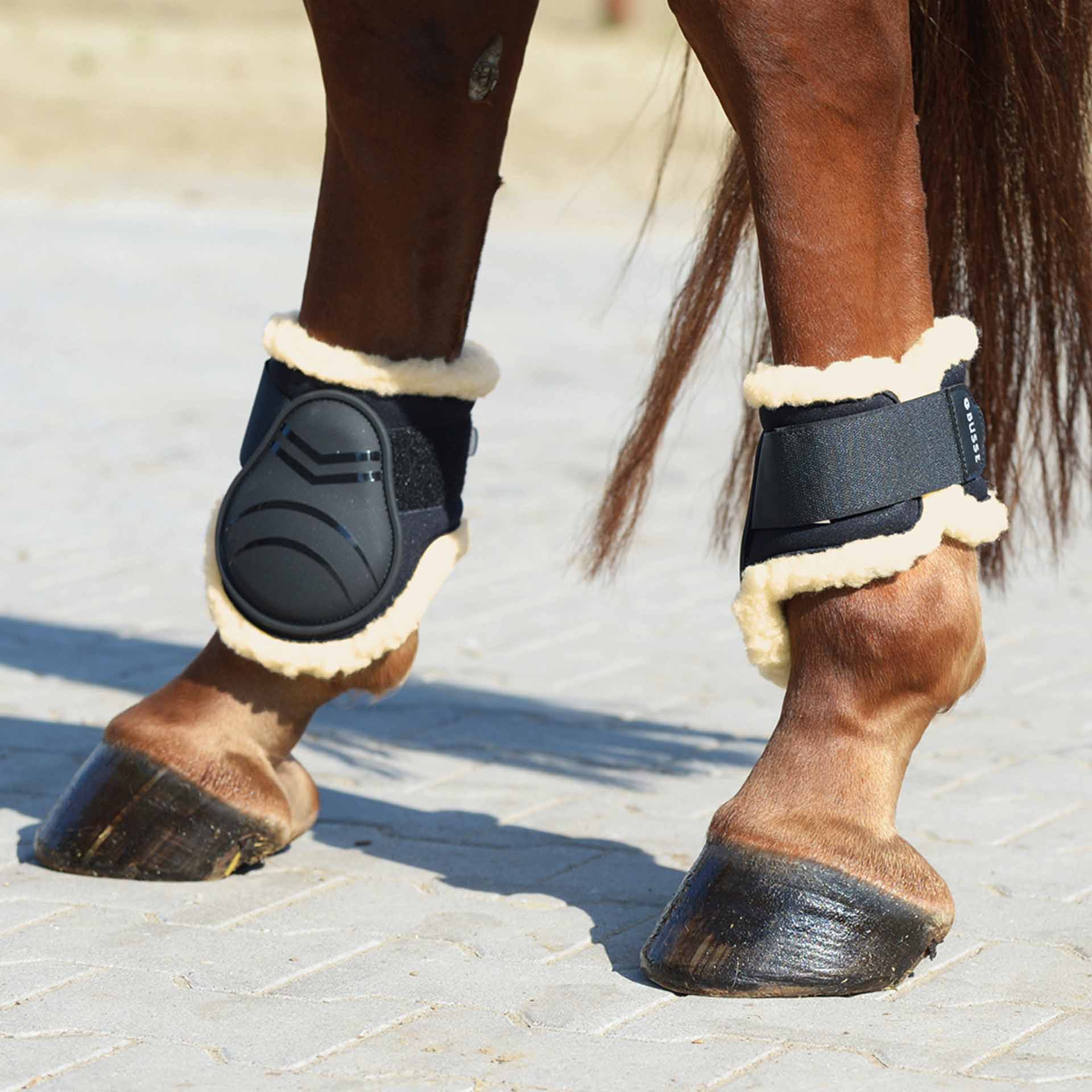 BUSSE Fetlock Boots BOUNCE ART-FUR II Pony black