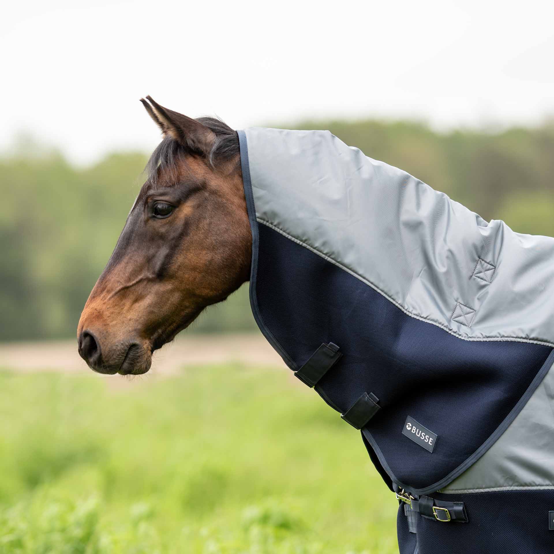 BUSSE Neck Cover 3D AIR RAIN S gray/navy