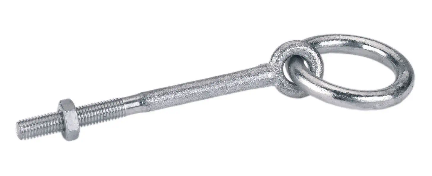 Eye bolt with nut screw, galvanized (2 pcs)