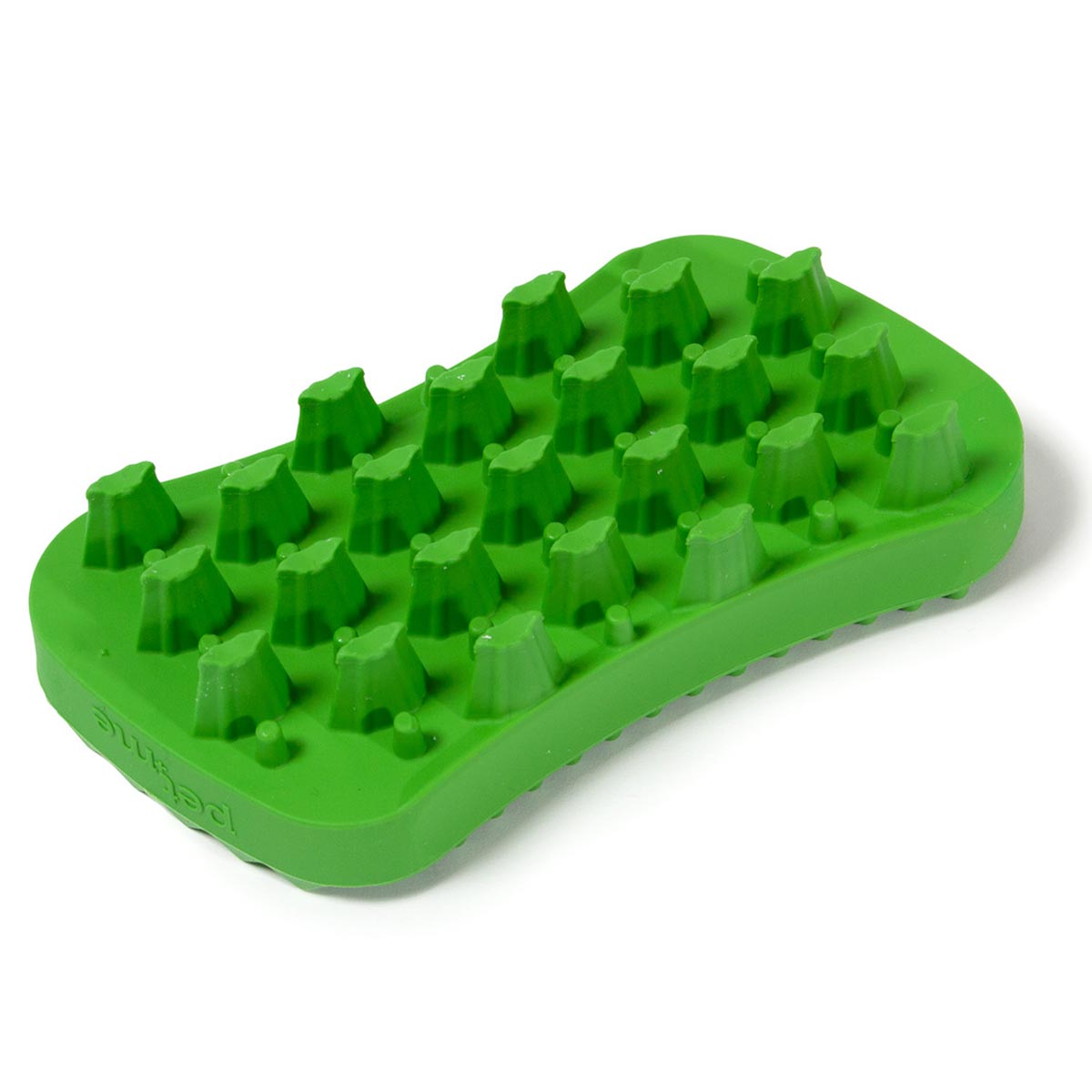 Silicone animal brush pet+me green