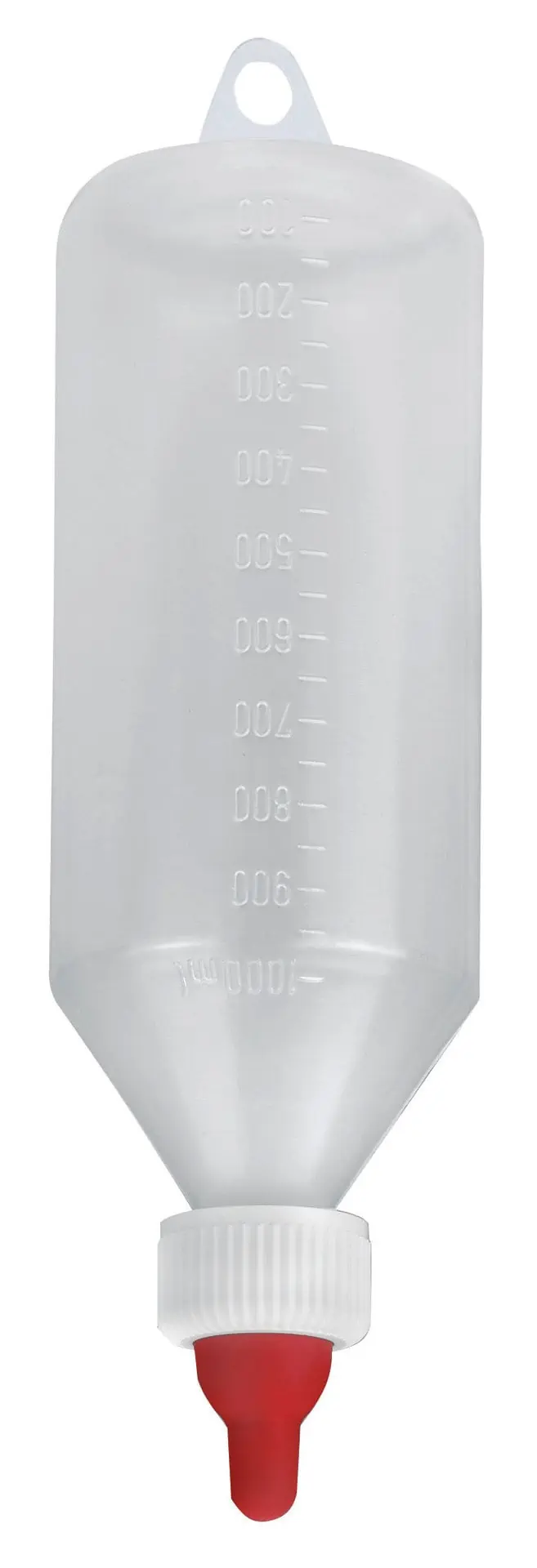 Lamb feed bottle complete with teat, with graduation