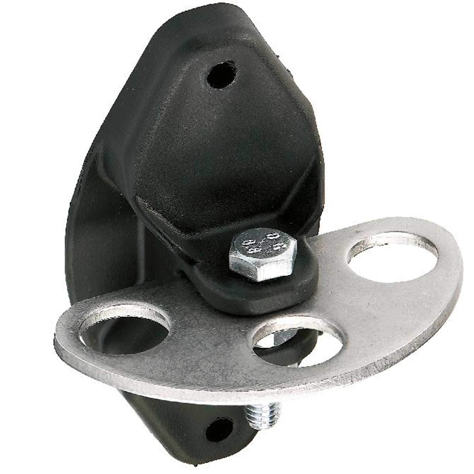 2x Ako gate handle insulator + 2x stainless steel connection plate VARIO black