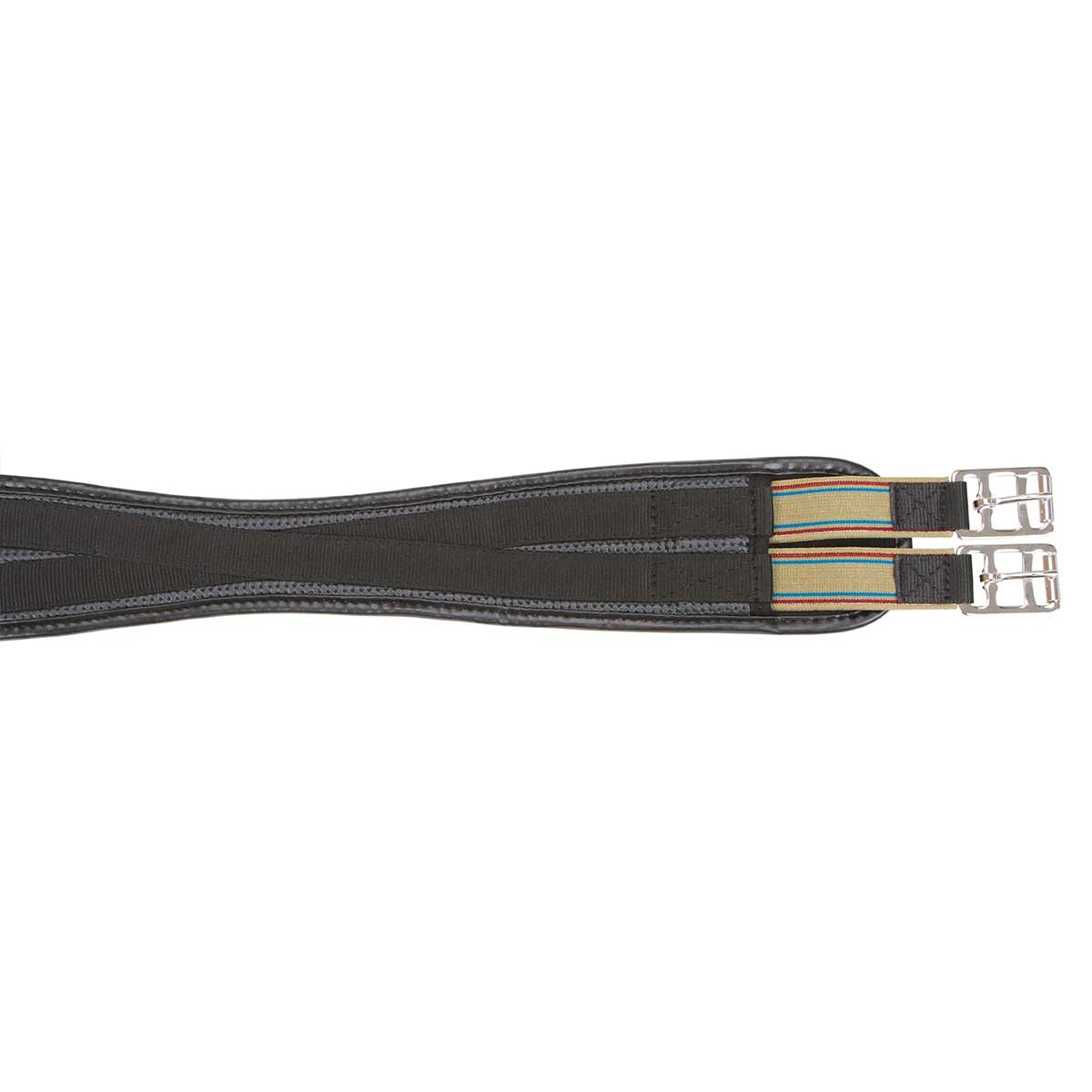 Curved saddle girth, PU, black, 140 cm