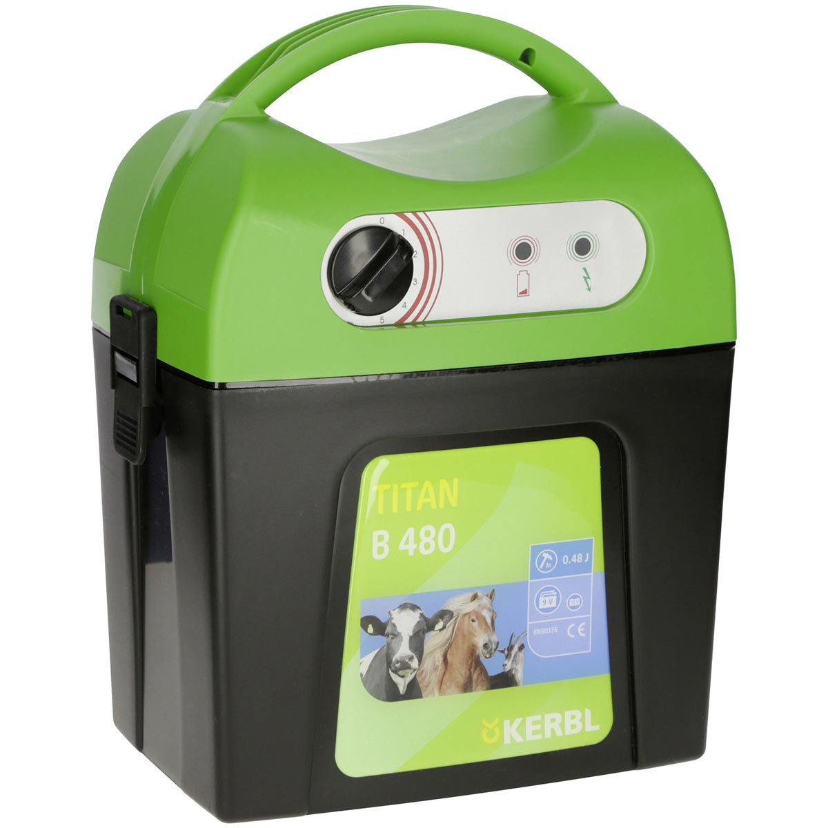 Kerbl TITAN B480 electric fence energiser 9V, 0,48 joules